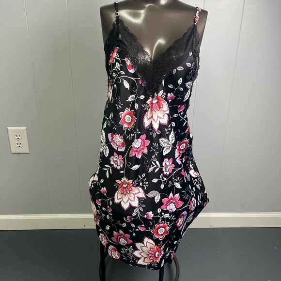 Linea Donatella Floral Slip Dress Gown Size Medium - Picture 1 of 9